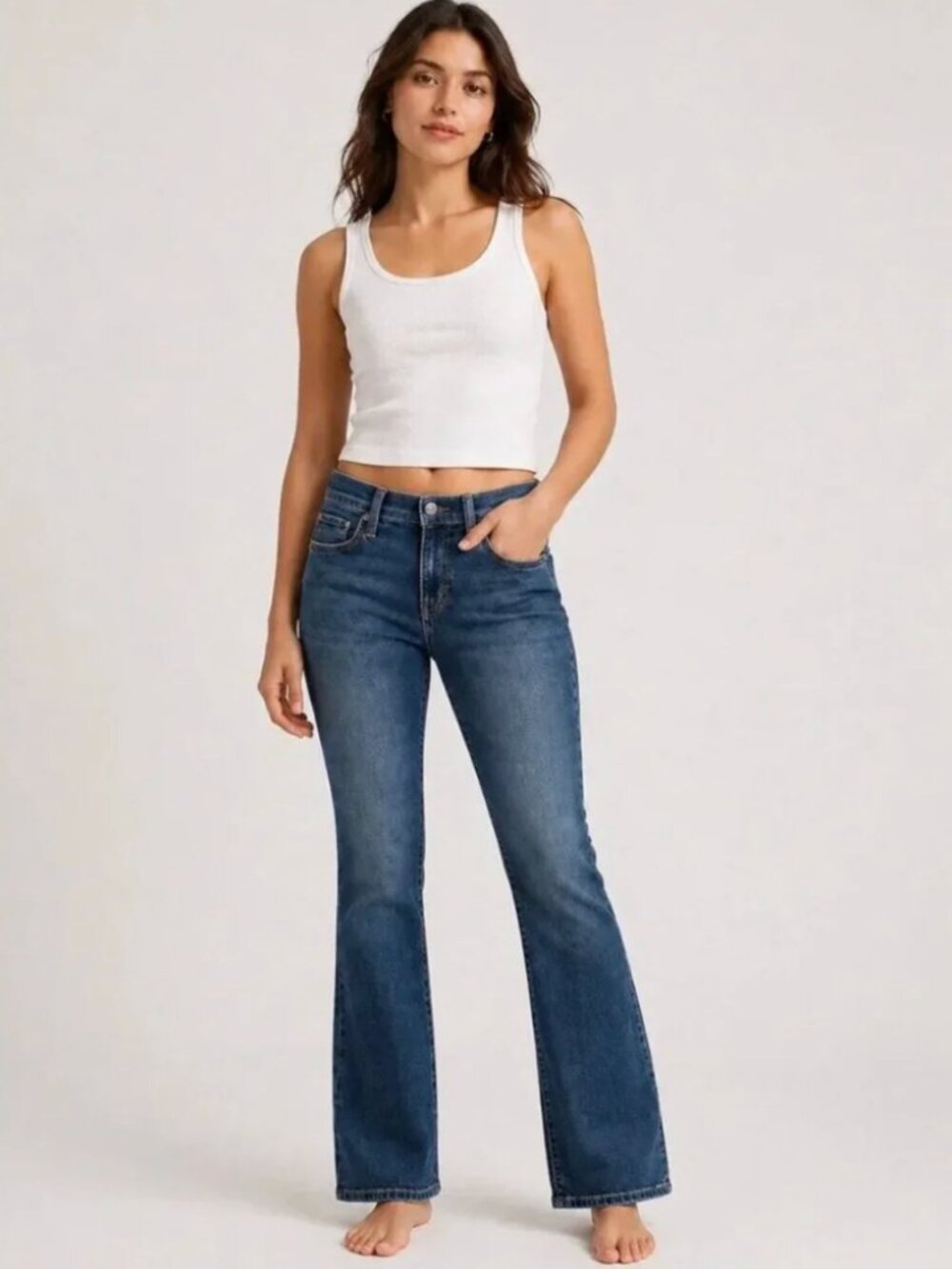 NWT Gap Mid Rise Baby Boot Jeans Women's Size 30/10R Stretch Denim Bootcut Jeans